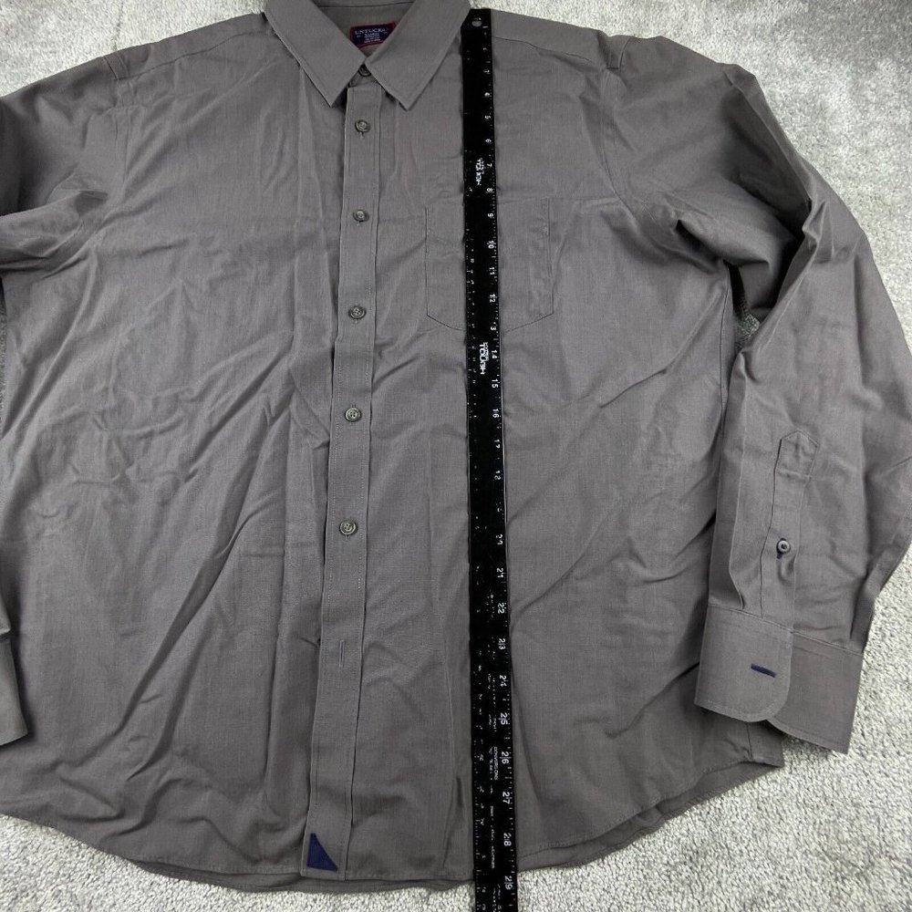 UNTUCKit Sangiovese Shirt Mens Size X-Large Gray Relaxed Fit Wrinkle Free Button - Picture 9 of 11